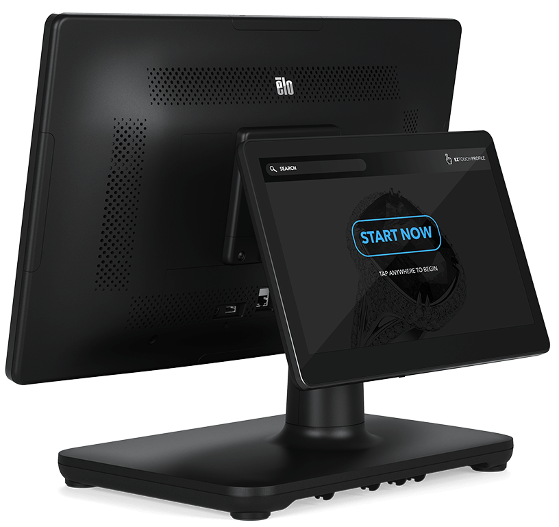 Elo POS system for retail with a customer-facing display Elo POS system for retail with a customer-facing display